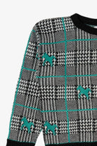 Vintage Justin Allen Checkered Horse Patterned Sweater (1990s)