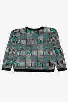 Vintage Justin Allen Checkered Horse Patterned Sweater (1990s)