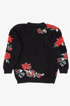 Vintage Hand Knit Floral Paris Sport Club Sweater (1990s)