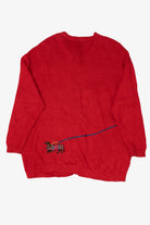 Vintage Red Susan Bristol Dogs On Leashes Sweater (1990s)