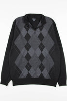 Black Argyle Sahara Club Sweater 87