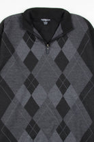 Black Argyle Sahara Club Sweater 87