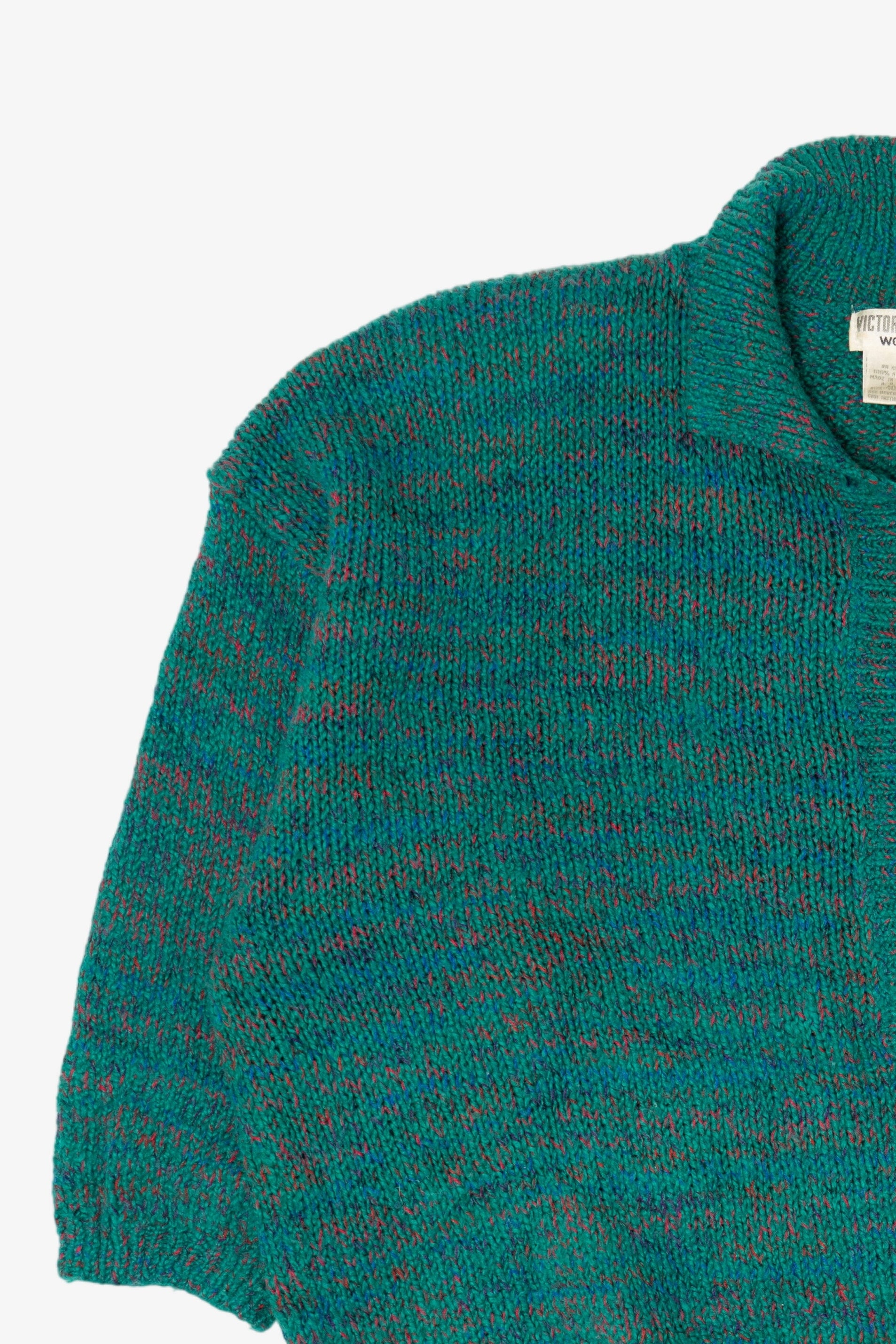 Vintage Teal Victoria Jones Grunge Sweater (1980s)
