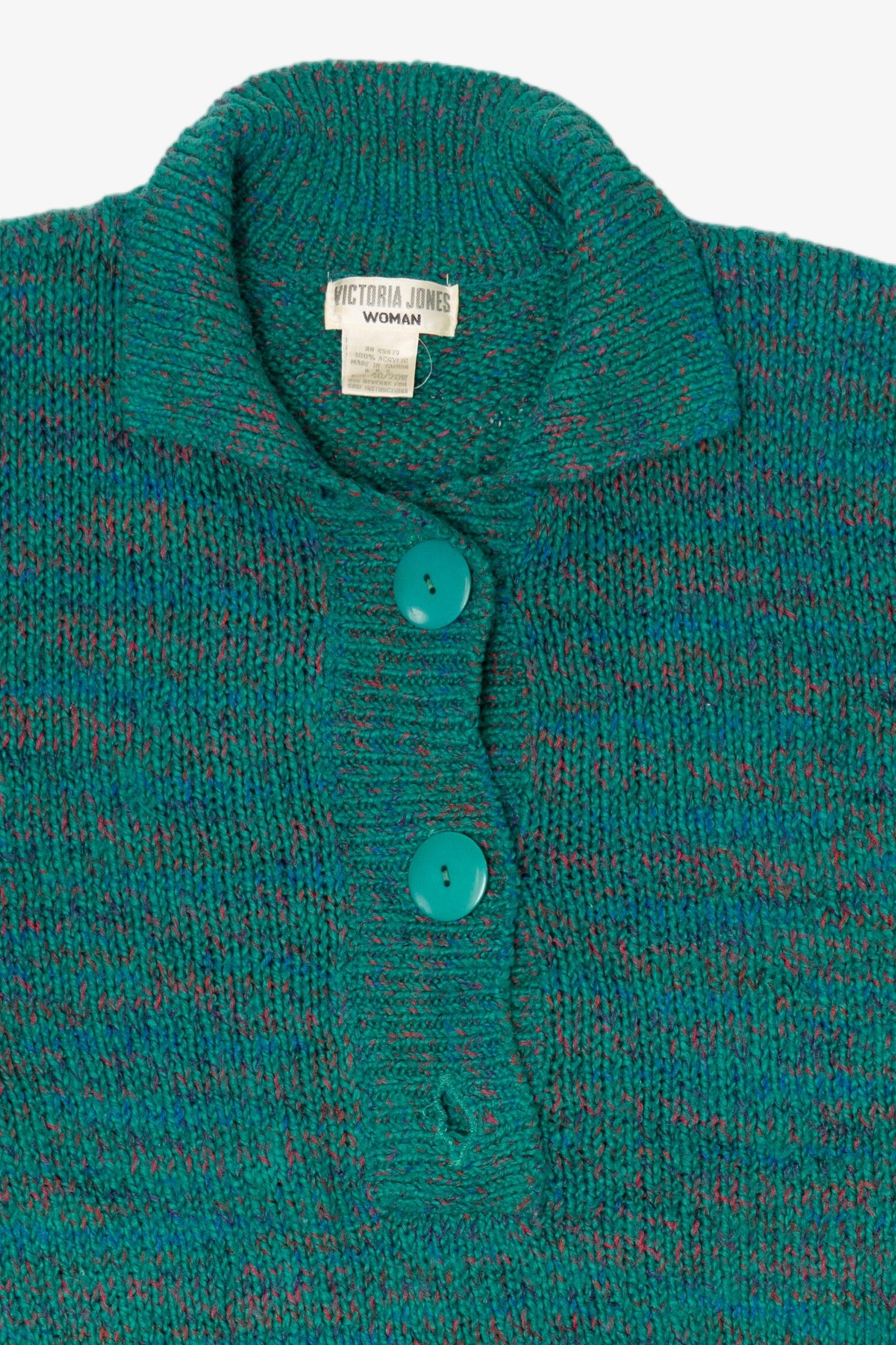 Vintage Teal Victoria Jones Grunge Sweater (1980s)