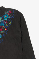Vintage Rainbow Floral Embroidered Vivre Sweater (1990s)