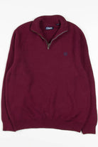 Burgundy Textured Chaps Sweater 89
