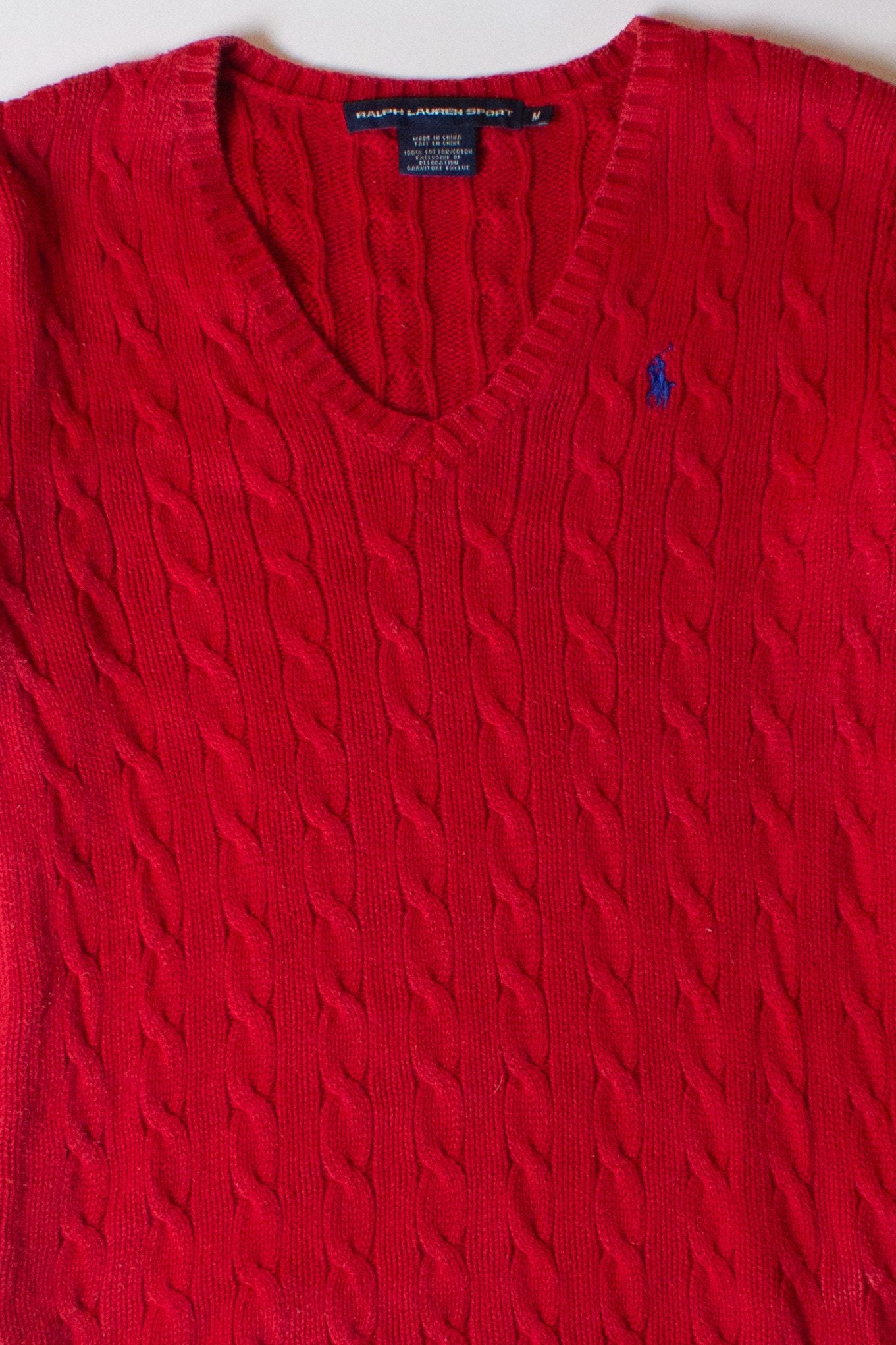Vintage Red Ralph Lauren Sport Sweater (1990s)