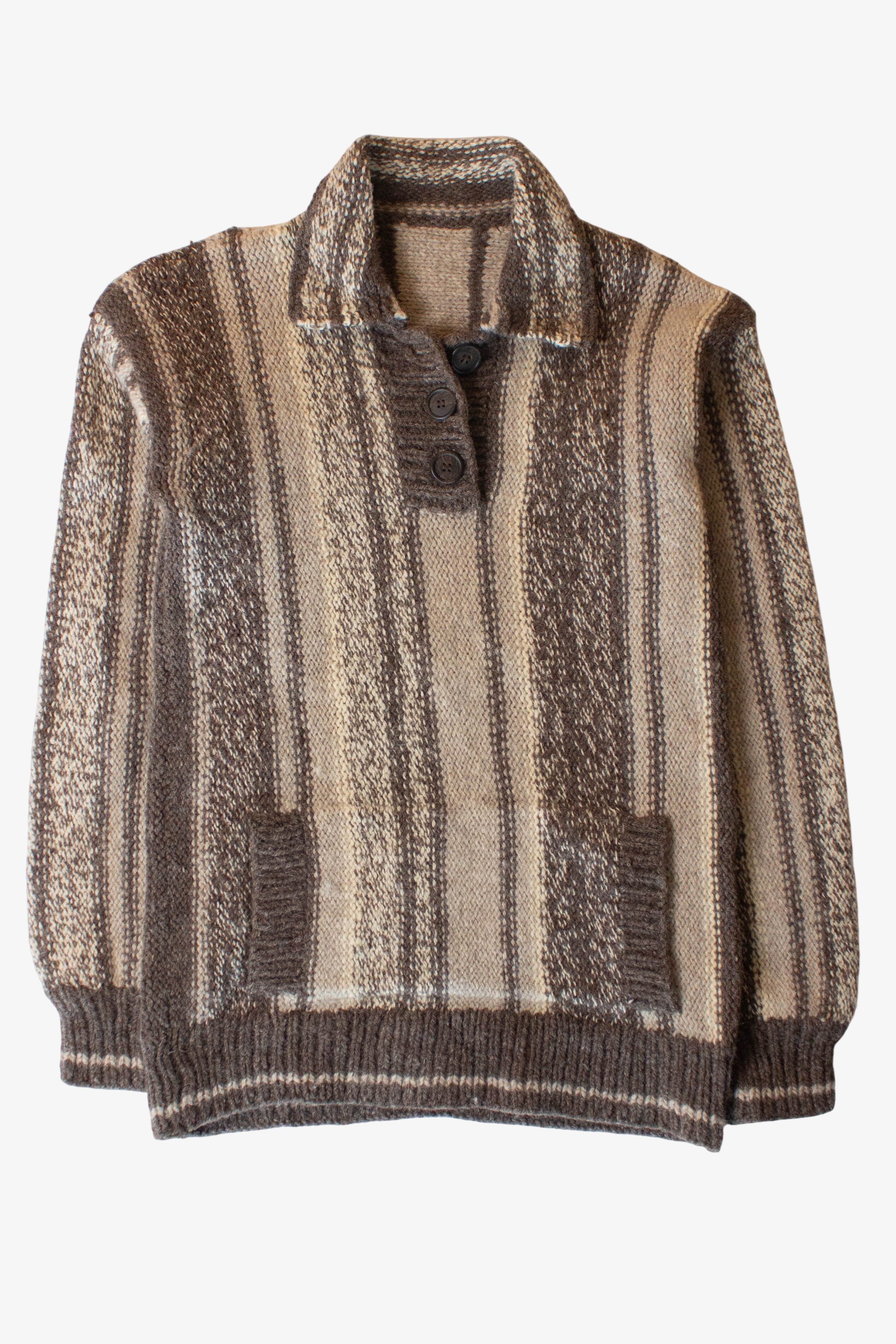 Vintage Brown Polo Neck Sweater (1990s)