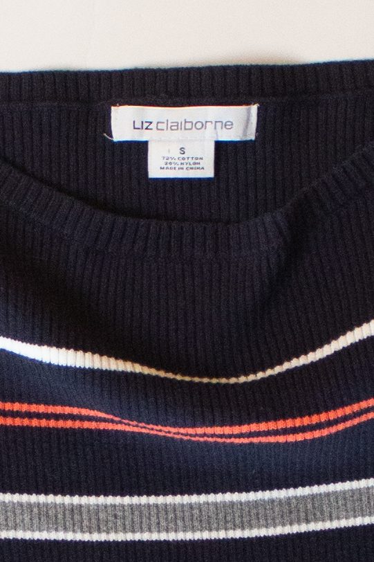 Vintage Striped Lightweight Liz Claiborne Sweater (2000s)