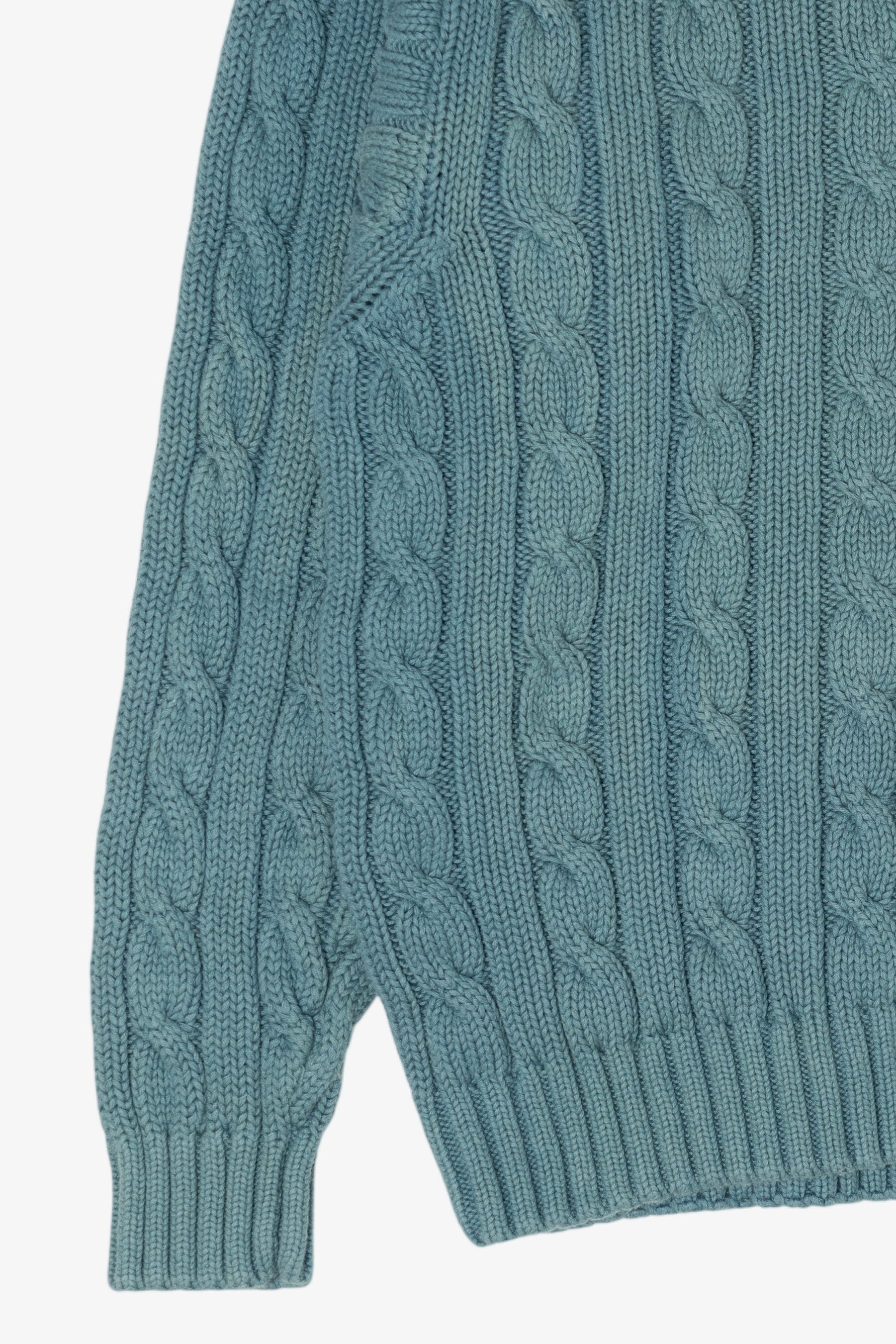Vintage Teal Gap Cable Knit Sweater (1990s)