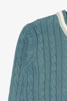Vintage Teal Gap Cable Knit Sweater (1990s)