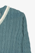 Vintage Teal Gap Cable Knit Sweater (1990s)