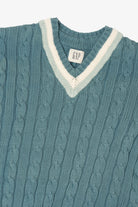 Vintage Teal Gap Cable Knit Sweater (1990s)