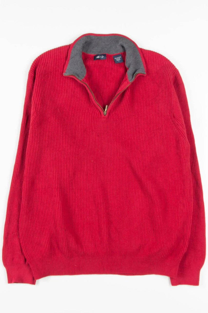 Red Ribbed Izod Sweater 95