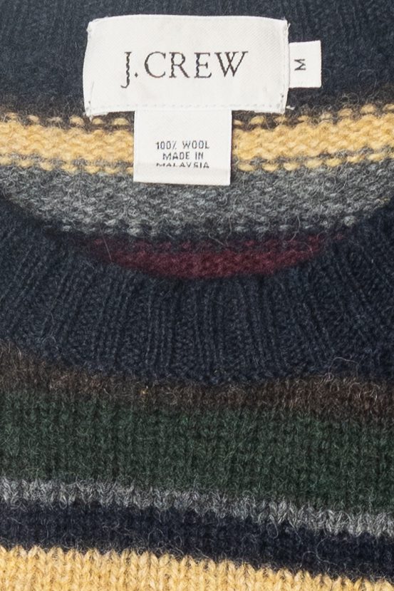 Vintage J. Crew Multicolor Stripe Sweater (1990s)