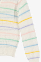 Vintage Pastel Lightweight 3 Button Sweater With Collar (1980s)
