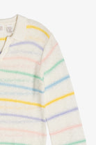 Vintage Pastel Lightweight 3 Button Sweater With Collar (1980s)