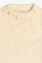 Vintage Ivory Jeanne Pierre Ruffle Collar Sweater (1980s)
