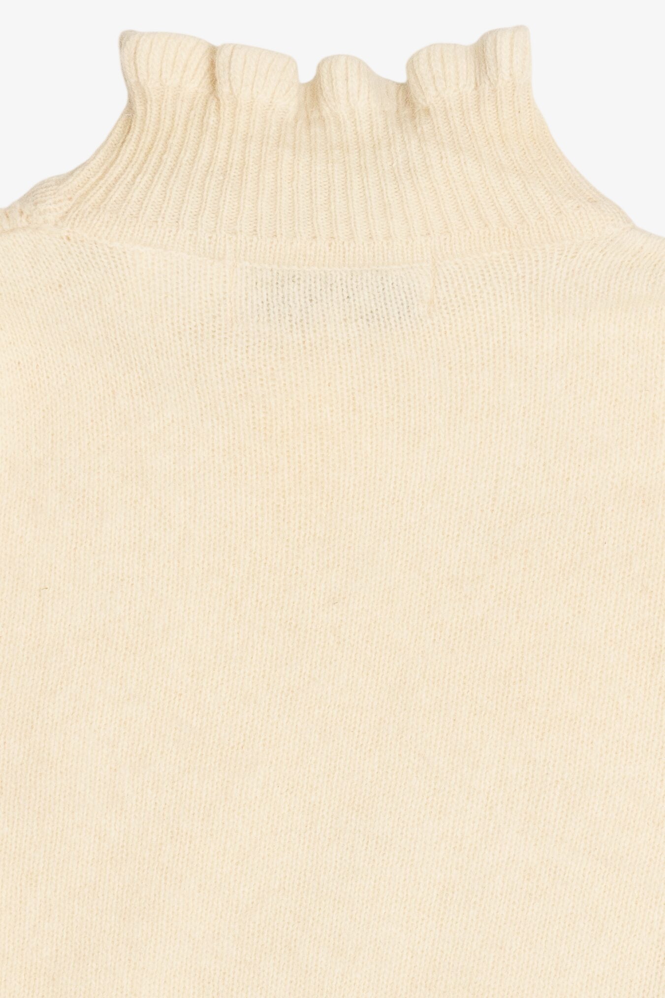Vintage Ivory Jeanne Pierre Ruffle Collar Sweater (1980s)