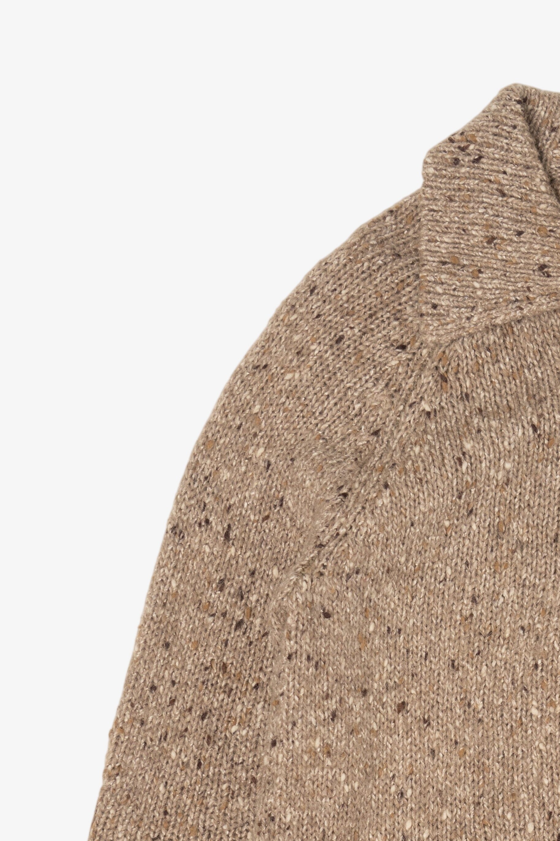 Vintage Beige Renee Tener For Outlander Elbow Pads Sweater (1970s)