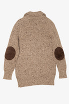 Vintage Beige Renee Tener For Outlander Elbow Pads Sweater (1970s)