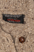 Vintage Beige Renee Tener For Outlander Elbow Pads Sweater (1970s)
