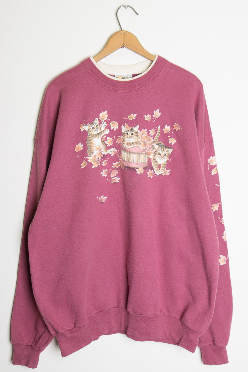 Fall Kittens Vintage Sweatshirt