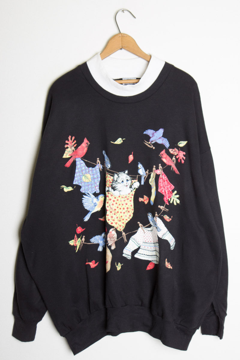 Kitty in the Laundry Vintage Sweatshirt