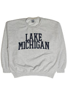 Vintage Lake Michigan Stitch Letter Sweatshirt