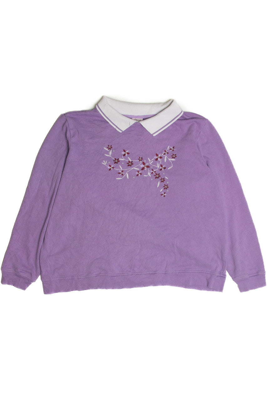 Vintage Embroidered Floral Sweatshirt 10200