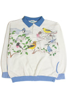 Vintage Bird Print Sweatshirt