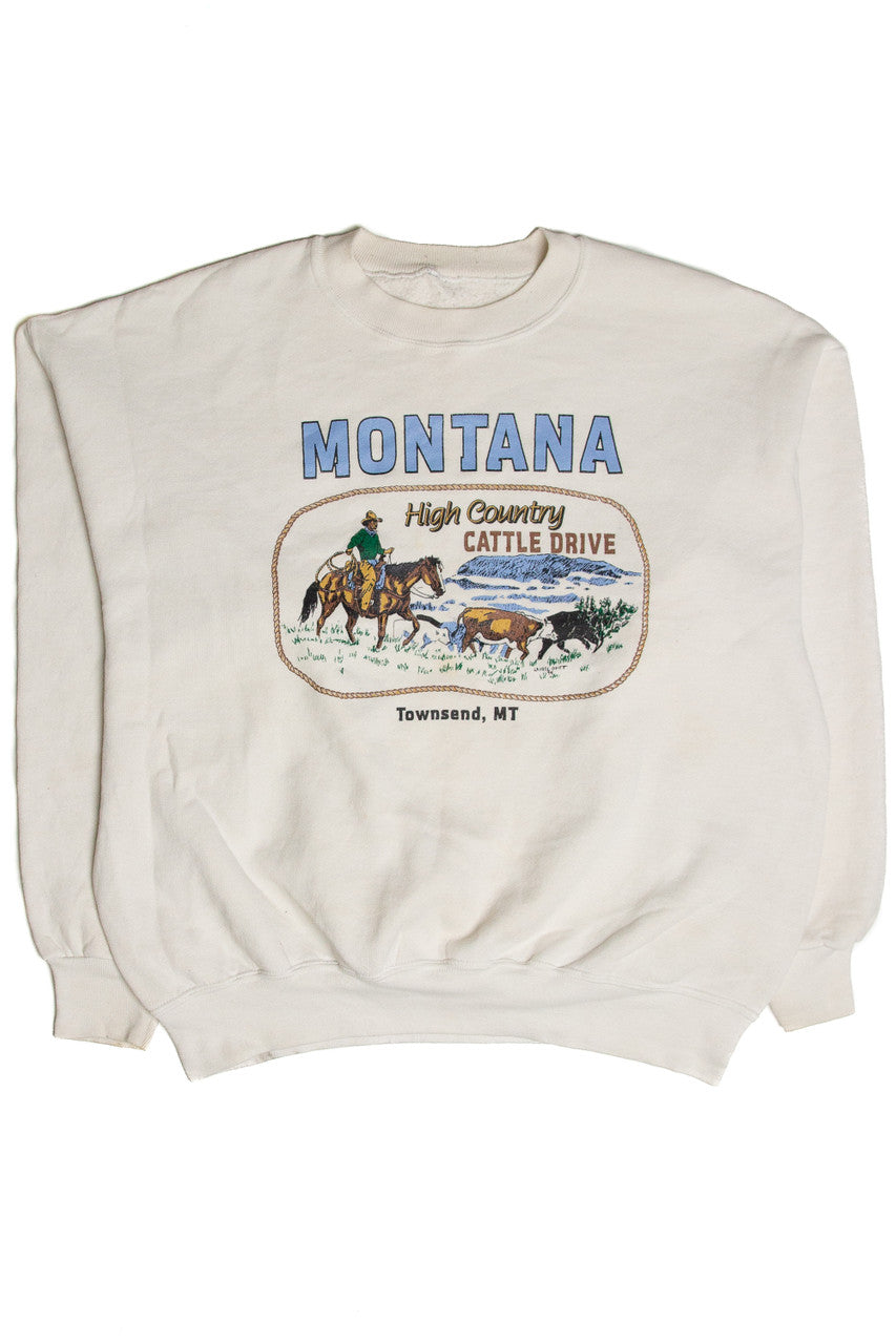 Vintage Montana Cattle Drive Sweatshirt
