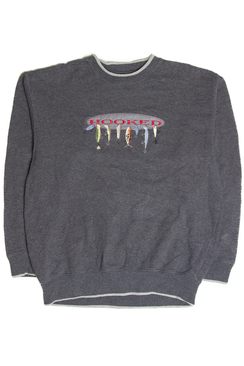 Vintage Hooked Fishing Sweatshirt