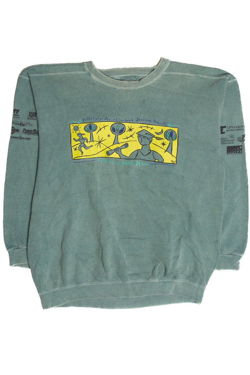 Vintage Pillsbury Neighborhood FANS 24 Hour Sweatshirt 