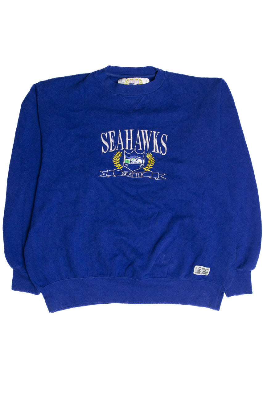 Vintage Seattle Seahawks Logo 7 Sweatshirt