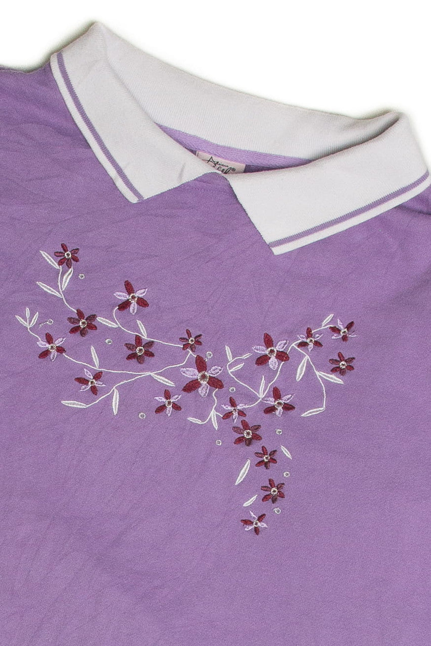 Vintage Embroidered Floral Sweatshirt 10200