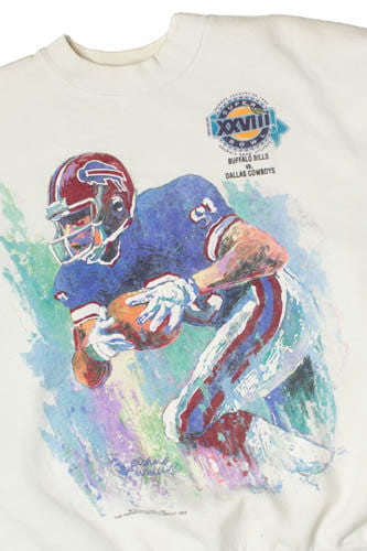 Vintage 1994 Superbowl XXVIII Bills Vs Cowboys Richard Wallich Sweatshirt