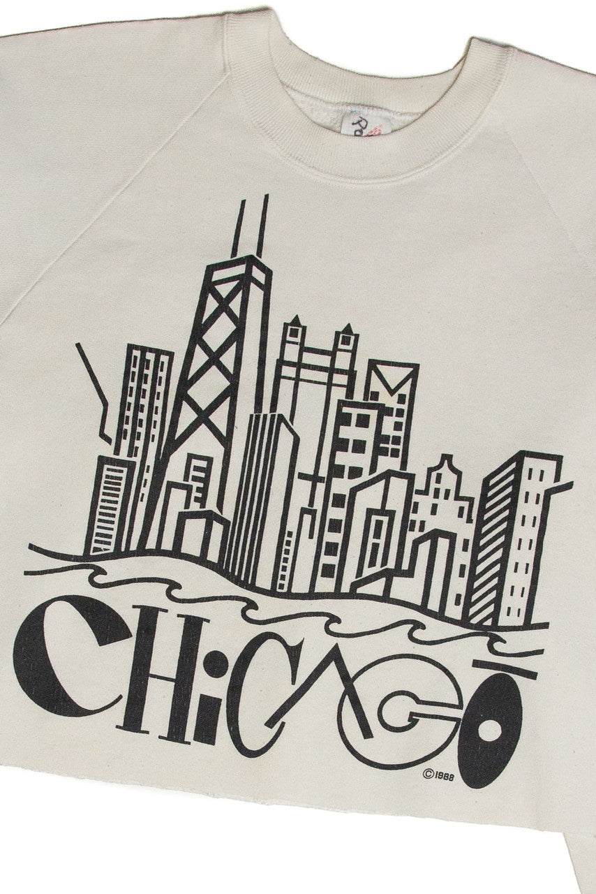 Vintage Chicago Cropped Sweatshirt (1988)