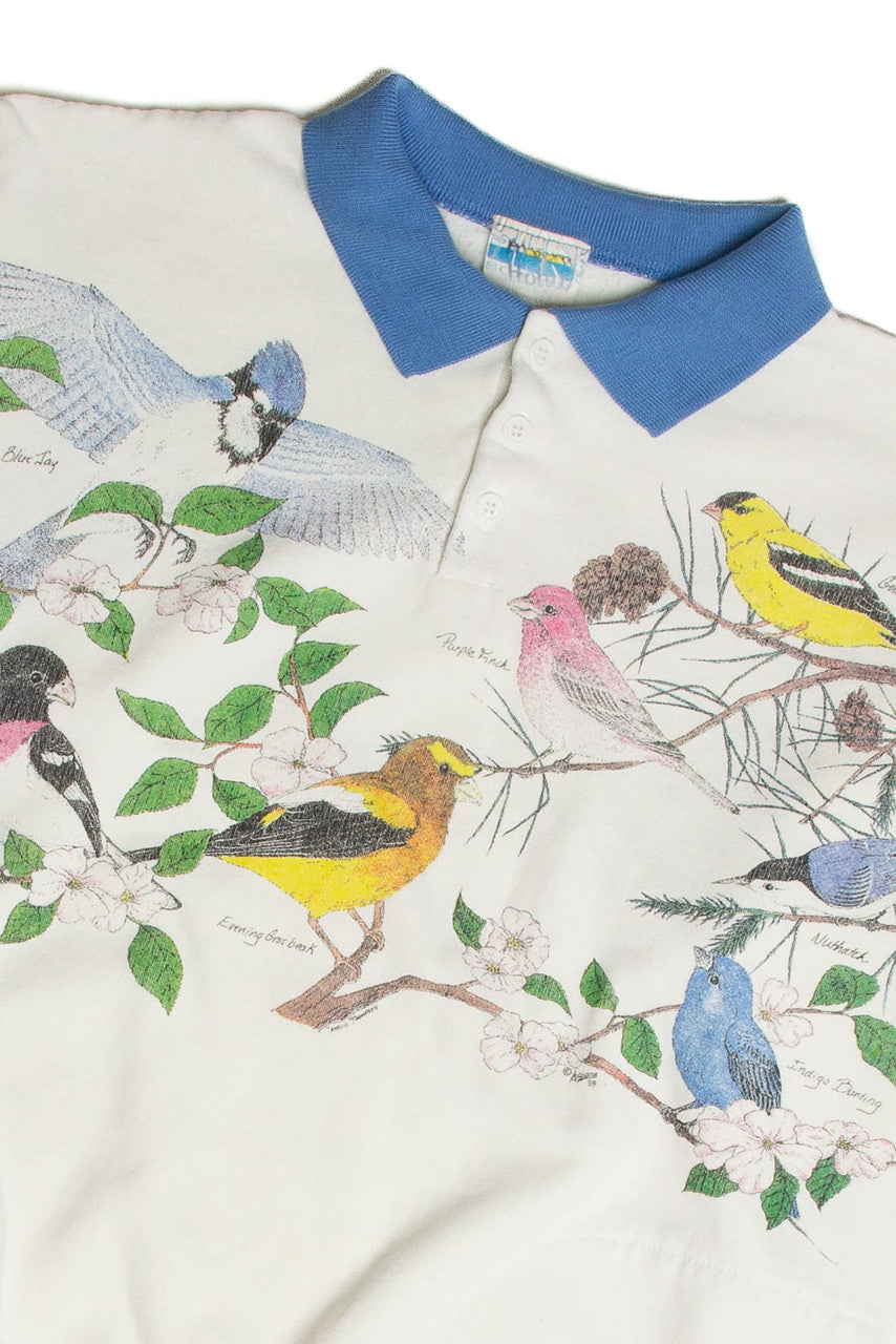 Vintage Bird Print Sweatshirt