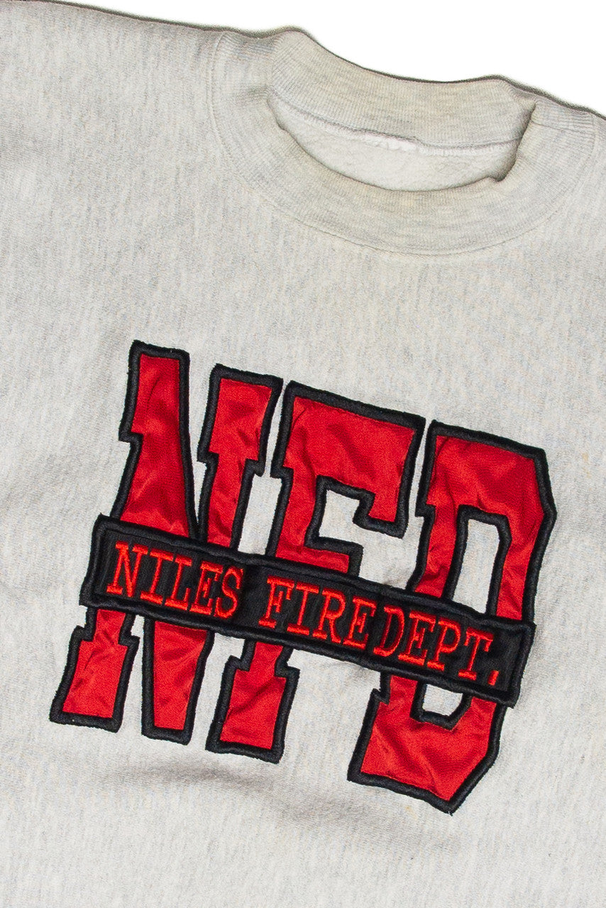 Vintage Niles Fire Department IL Sweatshirt