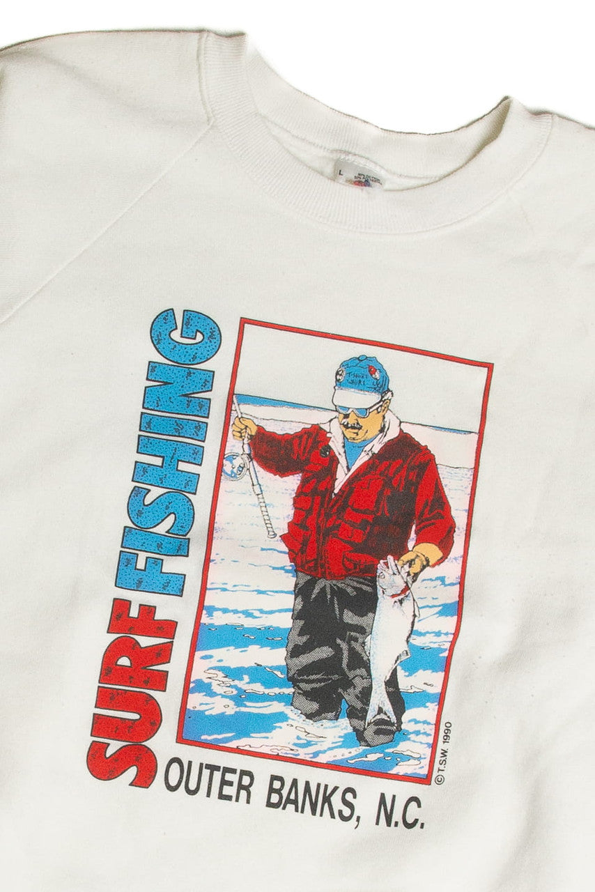 Vintage Surf Fishing Outer Banks N.C. Sweatshirt