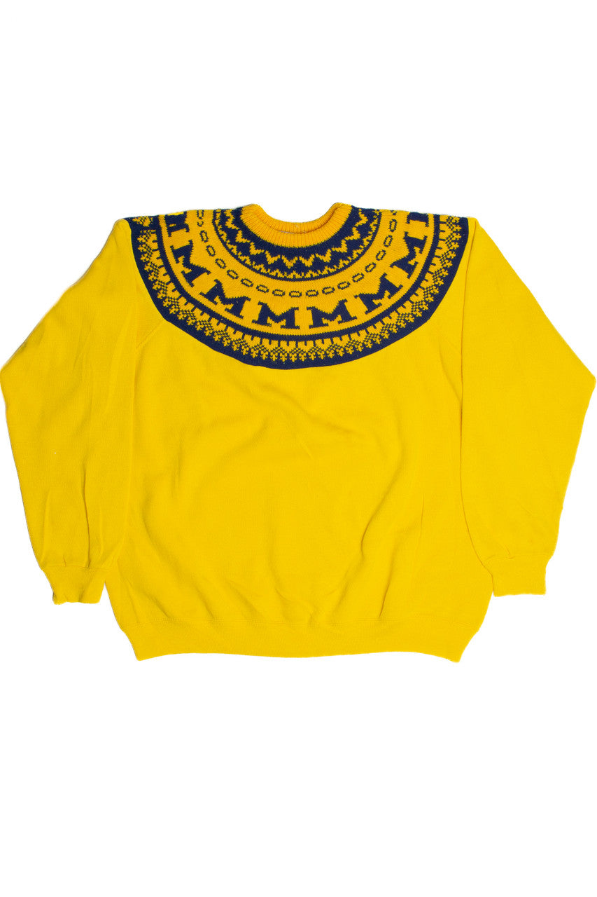 Vintage Half Knitted Michigan Sweatshirt