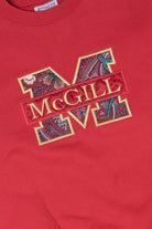 Vintage McGill University Paisley Applique Sweatshirt