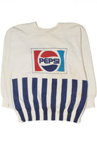 Vintage Pepsi Logo Striped Sweatshirt