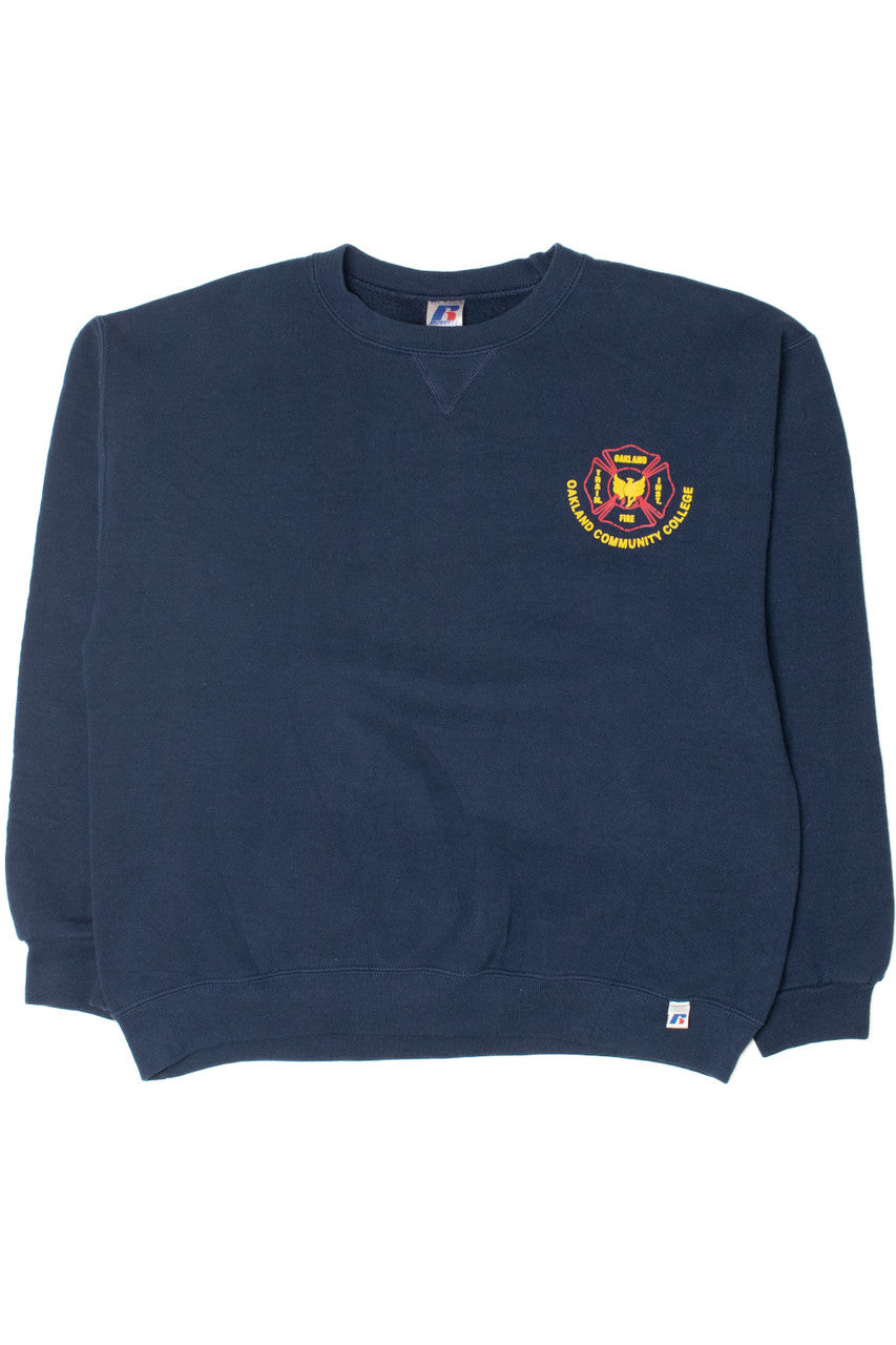 Vintage Oakland "OCC Fire Academy" Navy Sweatshirt