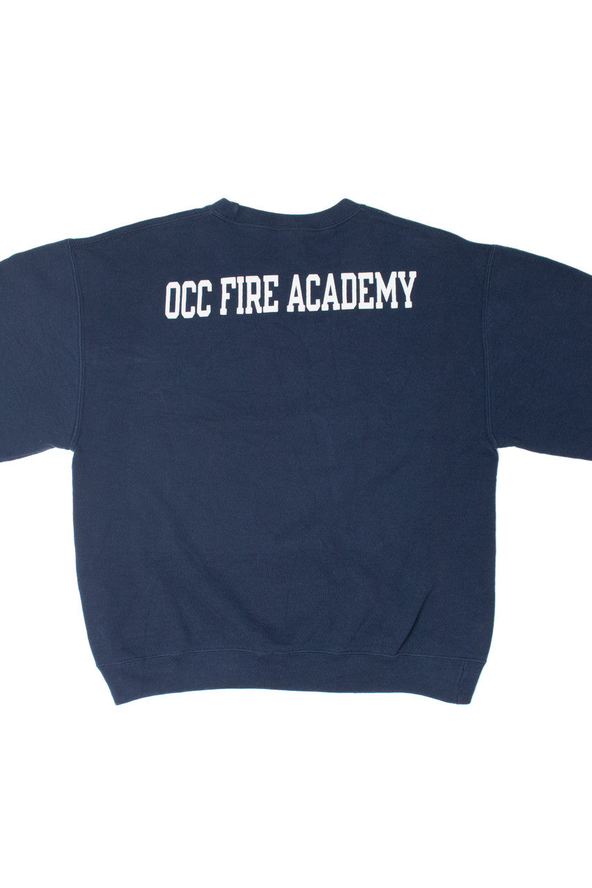 Vintage Oakland "OCC Fire Academy" Navy Sweatshirt