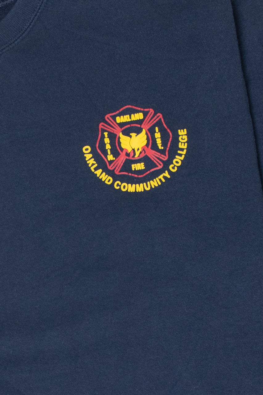Vintage Oakland "OCC Fire Academy" Navy Sweatshirt