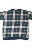 Vintage Navy & Green Plaid Sweatshirt
