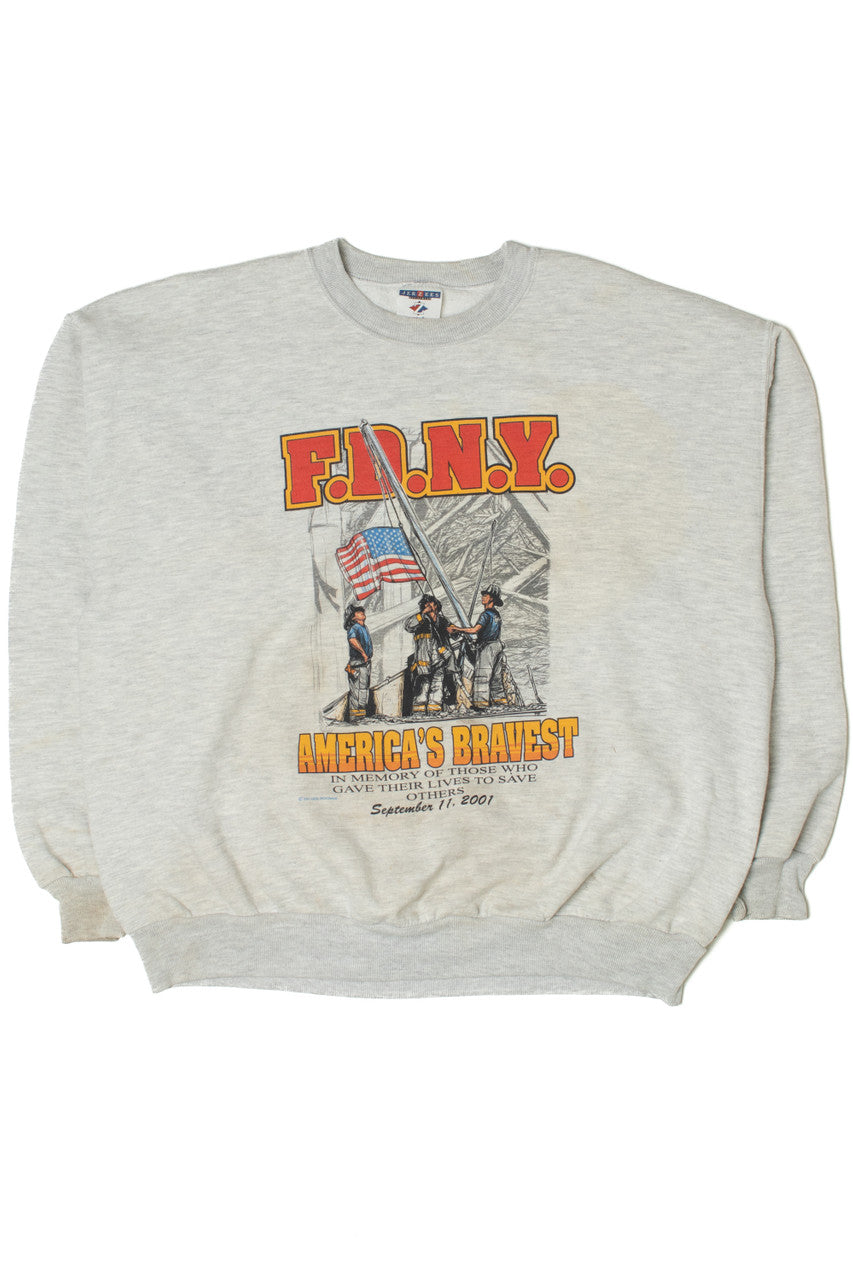 Vintage 2001 FDNY September 11th Memorial Sweatshirt
