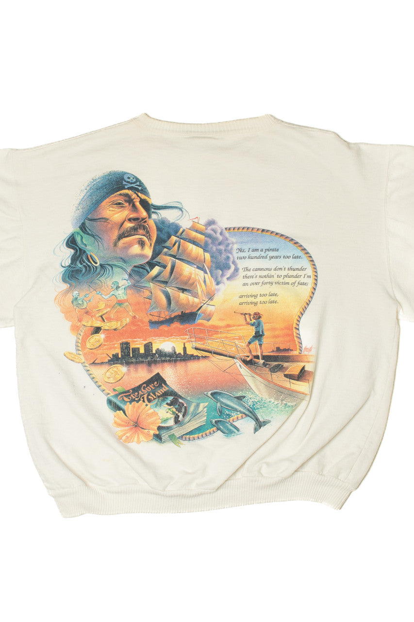 Vintage 1993 Pirate "Mother Ocean" Poem Sweatshirt